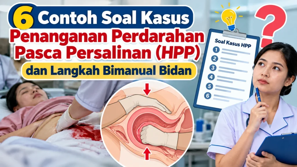 6 Contoh Soal Kasus Penanganan Perdarahan Pasca Persalinan (HPP) dan Langkah Bimanual Bidan